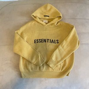 Essentials Khaki Knit Hoodie